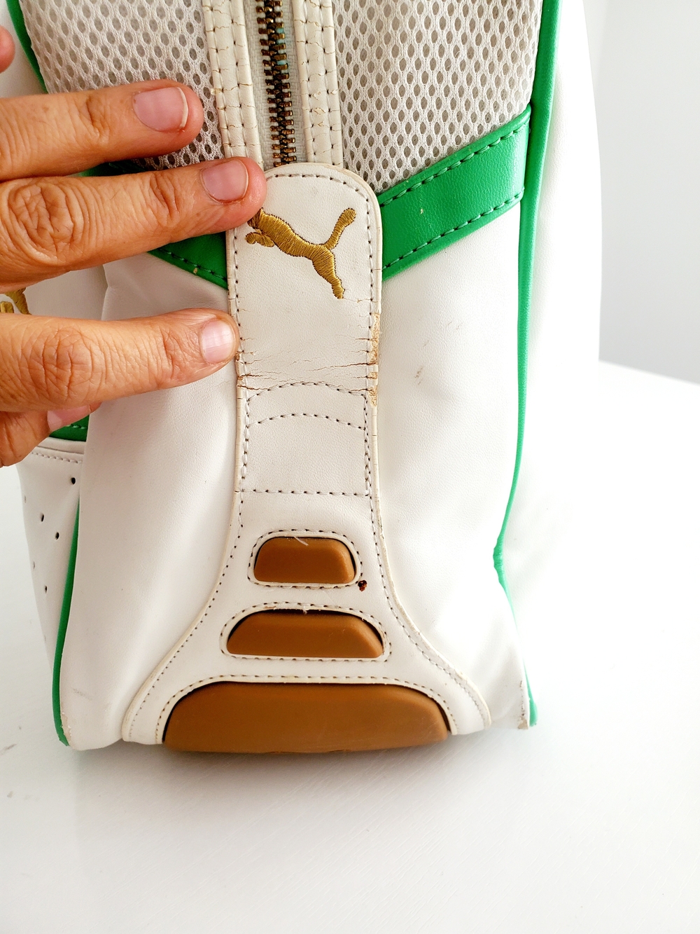 PUMA White & Green Women's Gym Bag - Picture 9 of 11